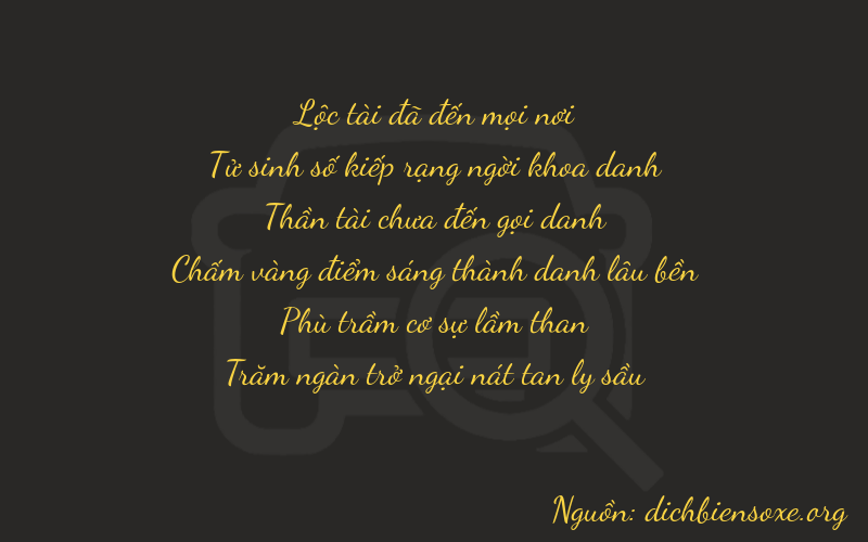 Thơ dịch biển số xe 64706