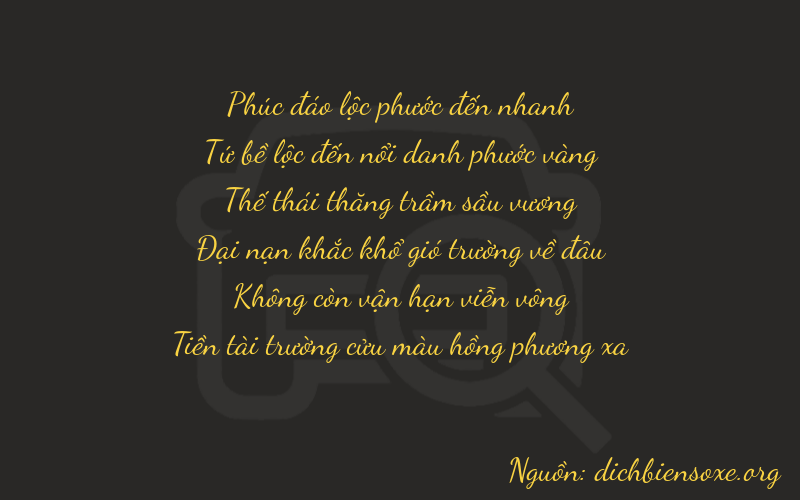 Thơ dịch biển số xe 64709
