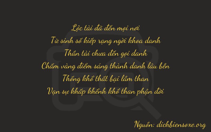 Thơ dịch biển số xe 64715