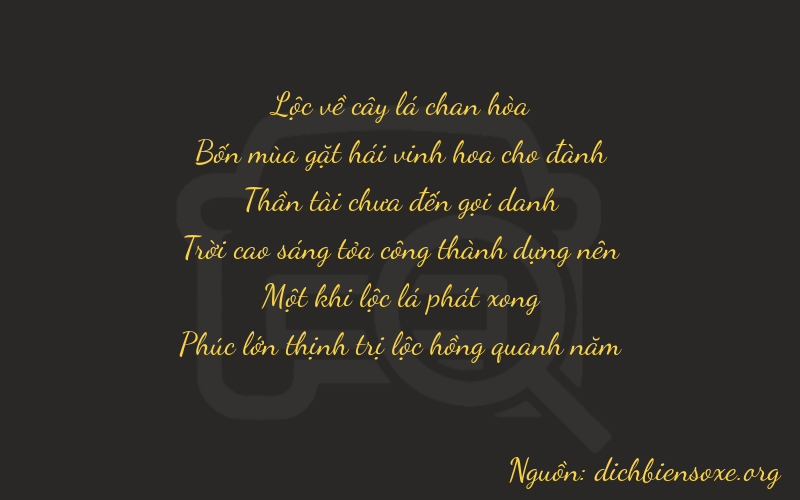 Thơ dịch biển số xe 64716