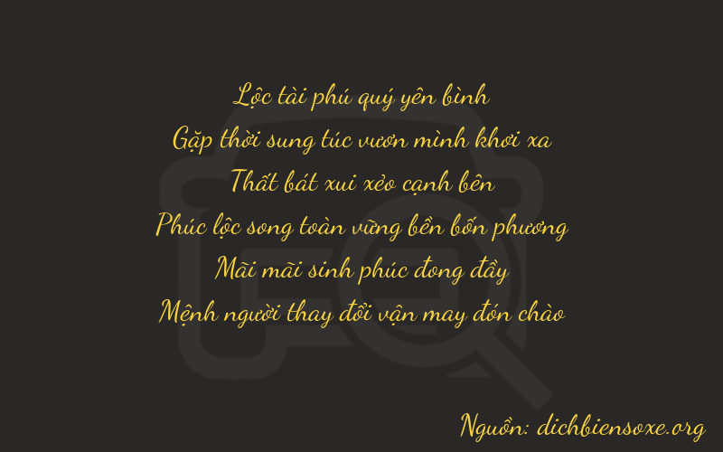 Thơ dịch biển số xe 64723