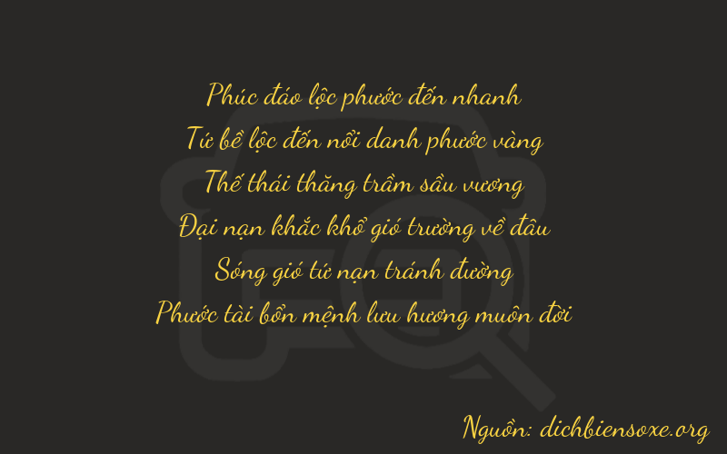 Thơ dịch biển số xe 64736