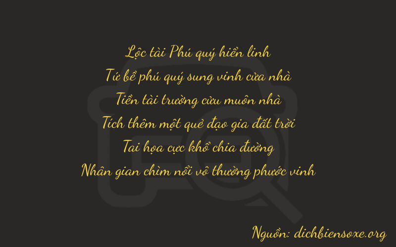 Thơ dịch biển số xe 64964