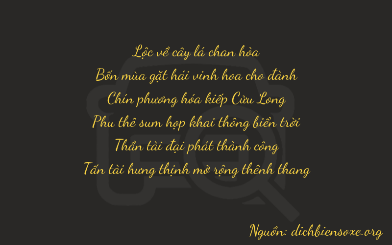 Thơ dịch biển số xe 64968