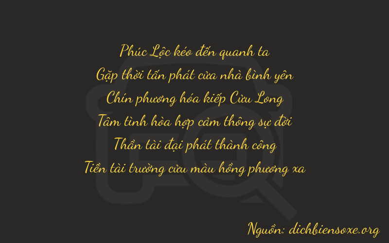Thơ dịch biển số xe 64969