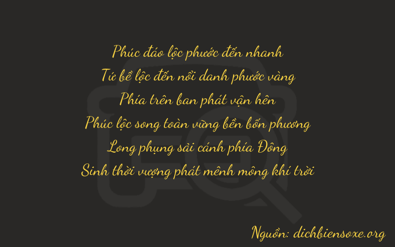 Thơ dịch biển số xe 64970