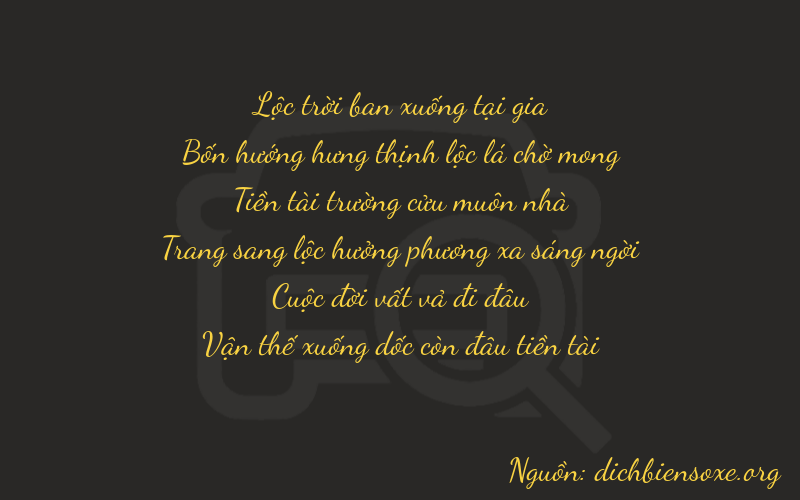 Thơ dịch biển số xe 64972