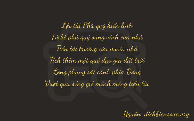 Thơ dịch biển số xe 64973