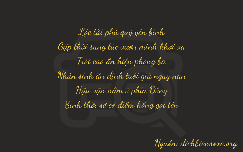 Thơ dịch biển số xe 64975