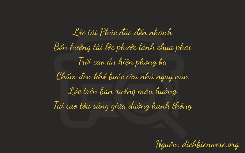 Thơ dịch biển số xe 64983