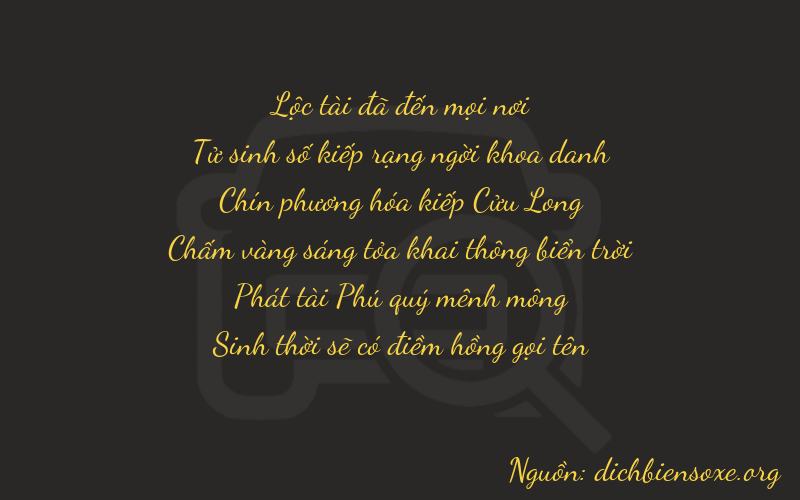 Thơ dịch biển số xe 64985