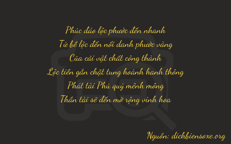 Thơ dịch biển số xe 64988