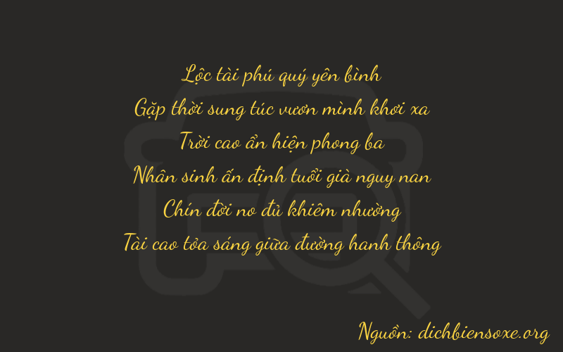 Thơ dịch biển số xe 64993