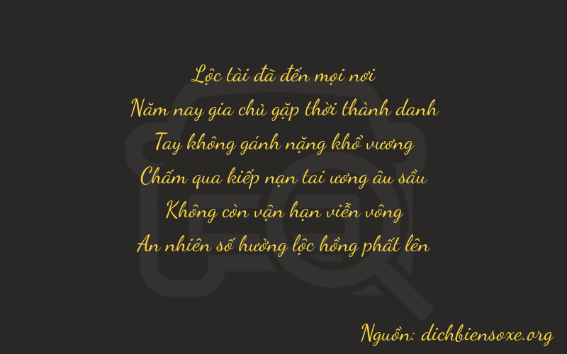 Thơ dịch biển số xe 65004