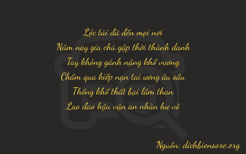 Thơ dịch biển số xe 65013