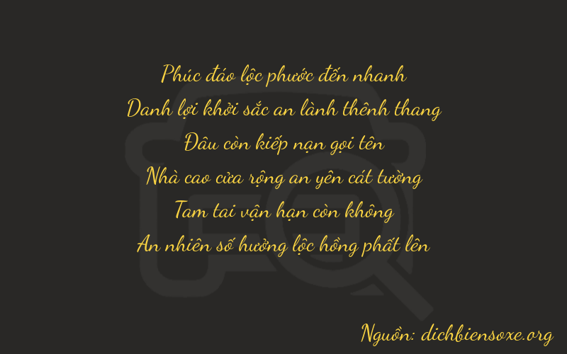 Thơ dịch biển số xe 65034