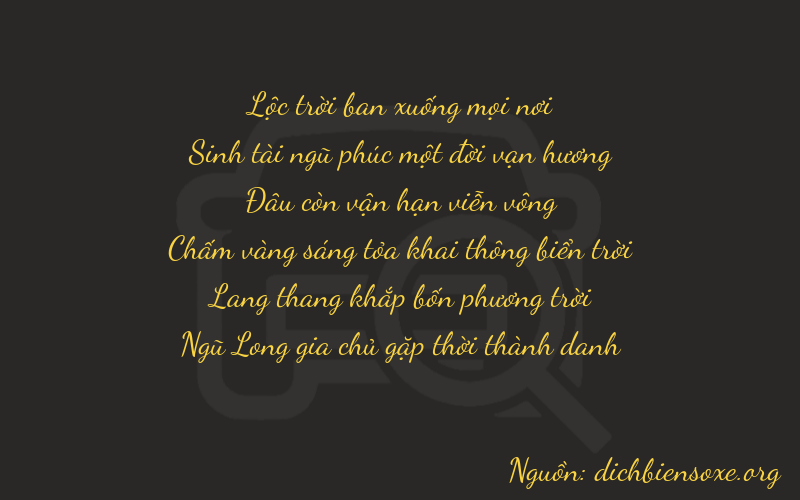 Thơ dịch biển số xe 65045