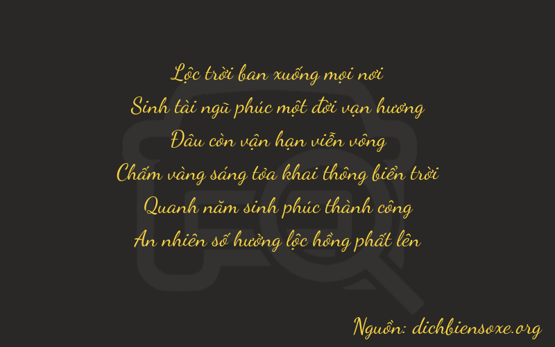Thơ dịch biển số xe 65054