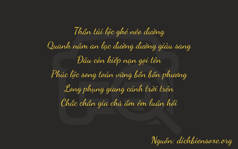 Thơ dịch biển số xe 65071