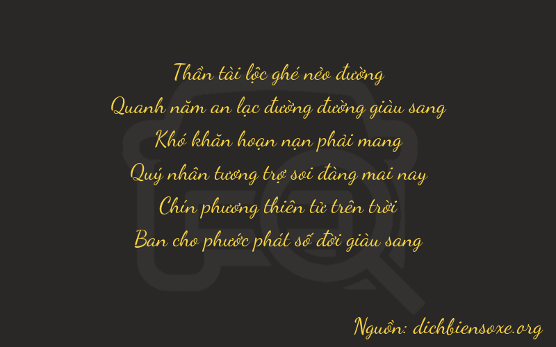 Thơ dịch biển số xe 65098