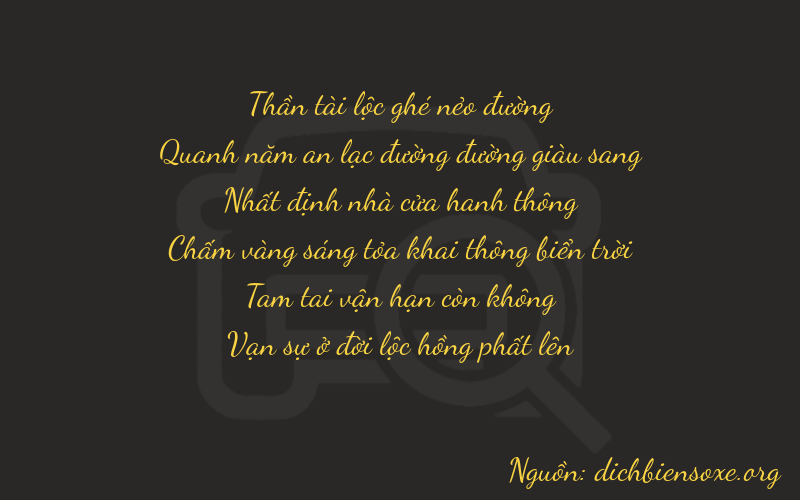 Thơ dịch biển số xe 65134