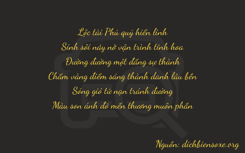 Thơ dịch biển số xe 65137