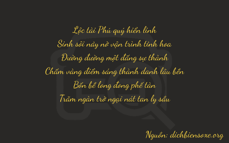 Thơ dịch biển số xe 65146