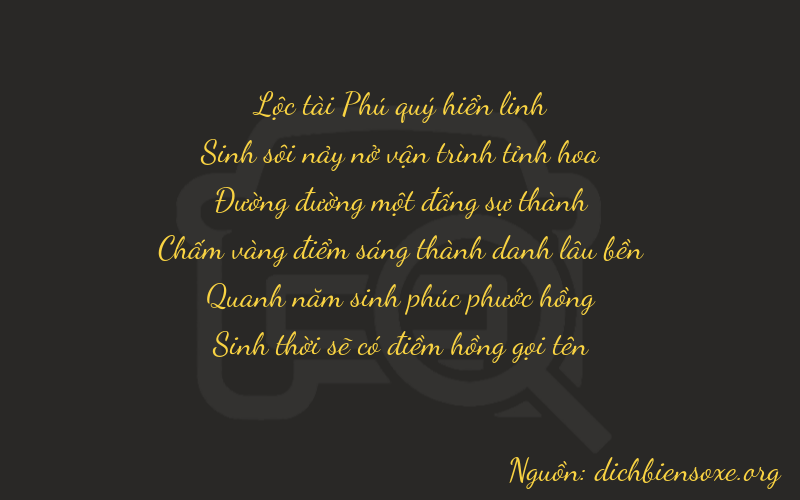 Thơ dịch biển số xe 65155