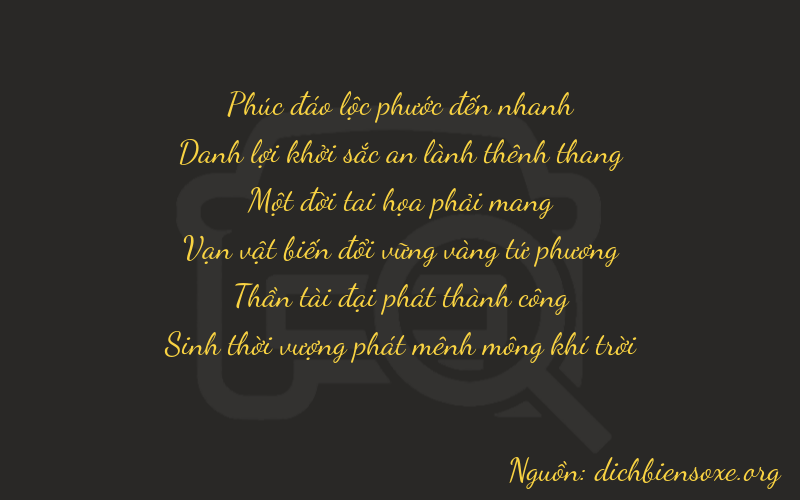 Thơ dịch biển số xe 65160