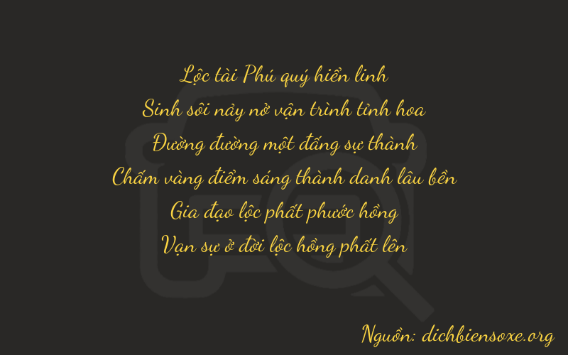 Thơ dịch biển số xe 65164