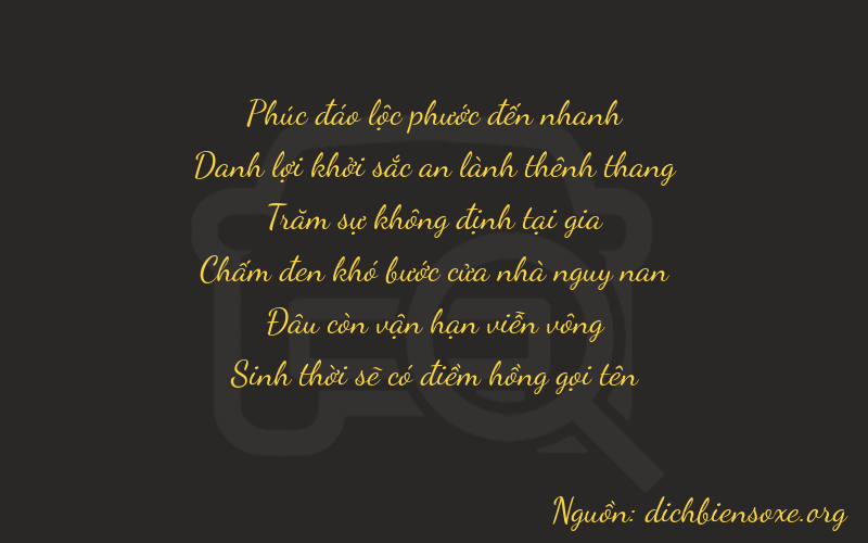 Thơ dịch biển số xe 65205