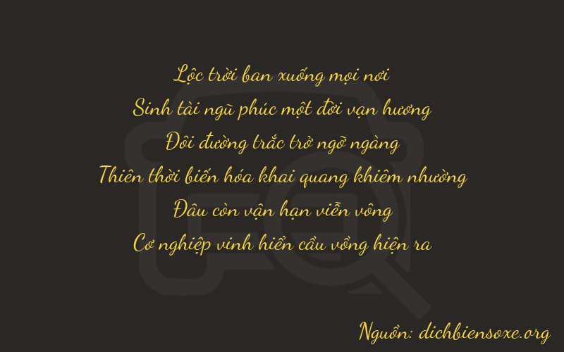 Thơ dịch biển số xe 65207