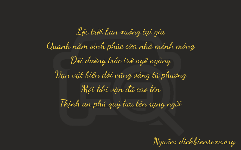 Thơ dịch biển số xe 65217