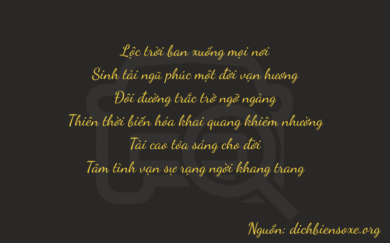 Thơ dịch biển số xe 65234