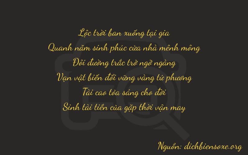 Thơ dịch biển số xe 65235