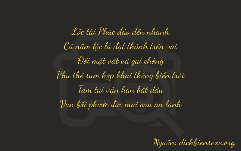 Thơ dịch biển số xe 65237