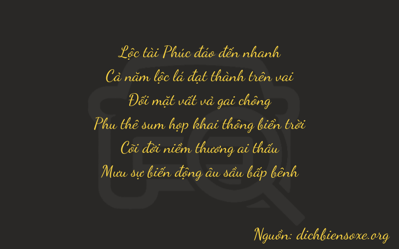 Thơ dịch biển số xe 65246
