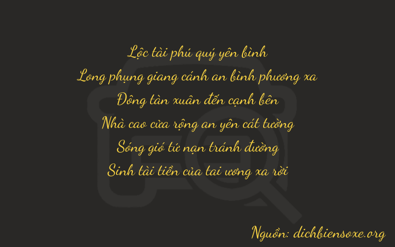 Thơ dịch biển số xe 67435