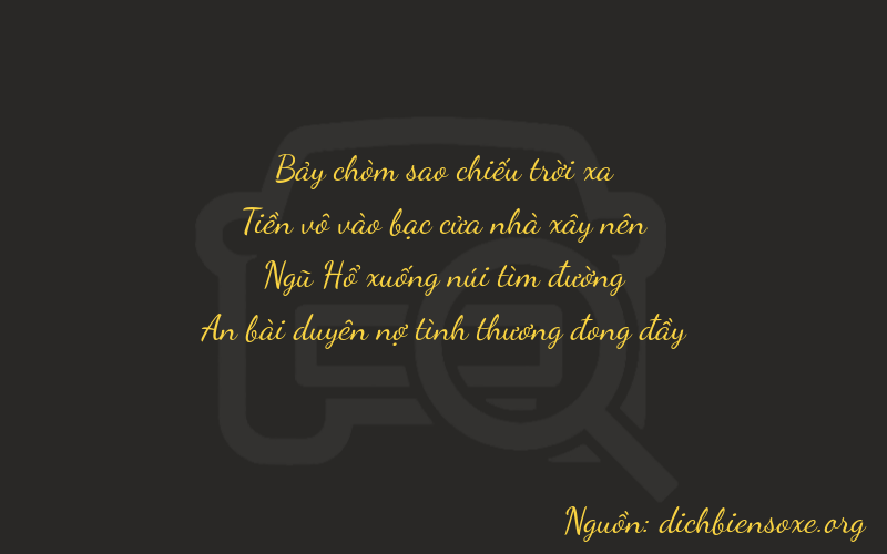 Thơ dịch biển số xe 7054