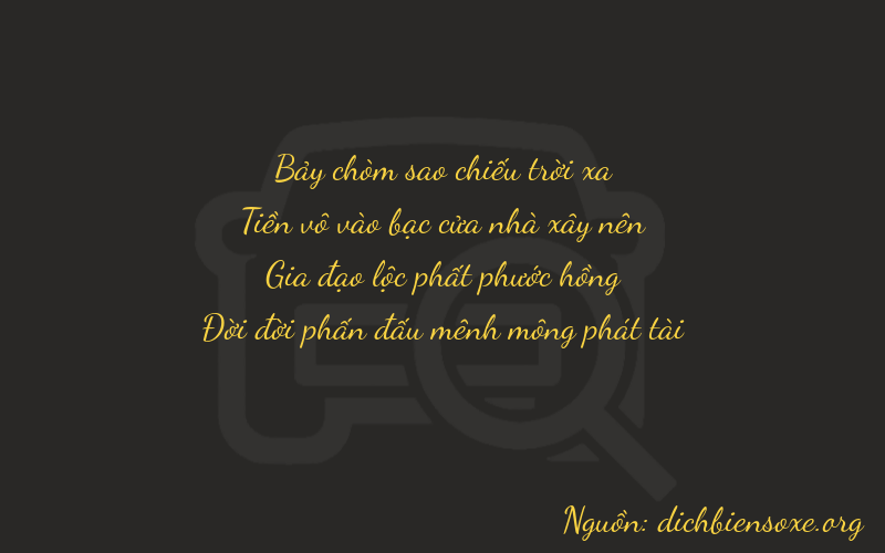 Thơ dịch biển số xe 7063