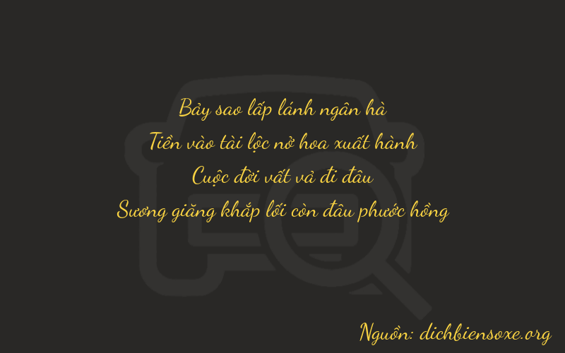 Thơ dịch biển số xe 7074
