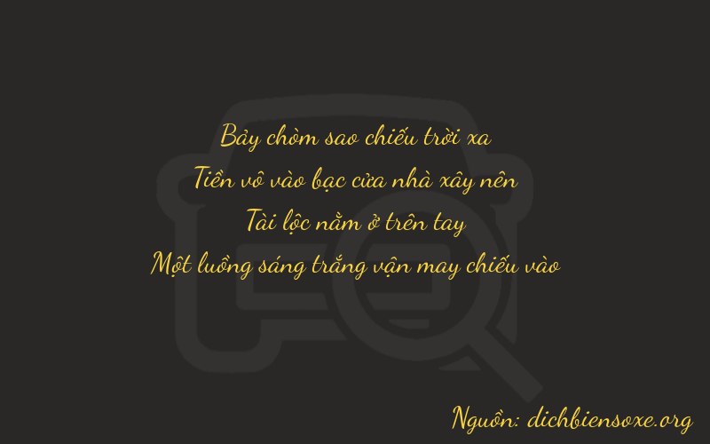 Thơ dịch biển số xe 7081
