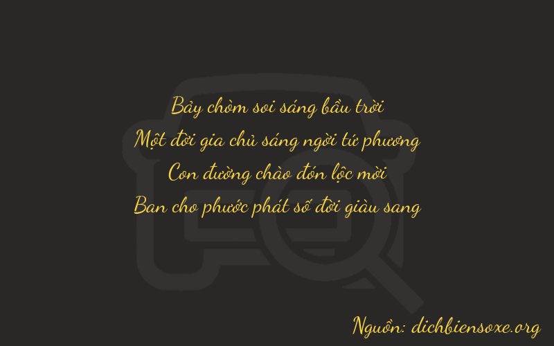 Thơ dịch biển số xe 7128
