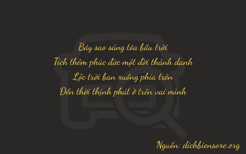 Thơ dịch biển số xe 7168