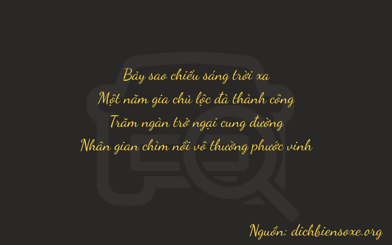 Thơ dịch biển số xe 7174