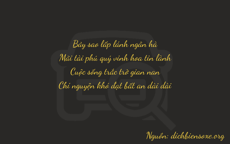 Thơ dịch biển số xe 7257