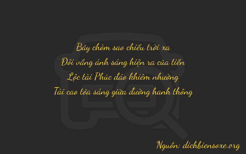 Thơ dịch biển số xe 7263