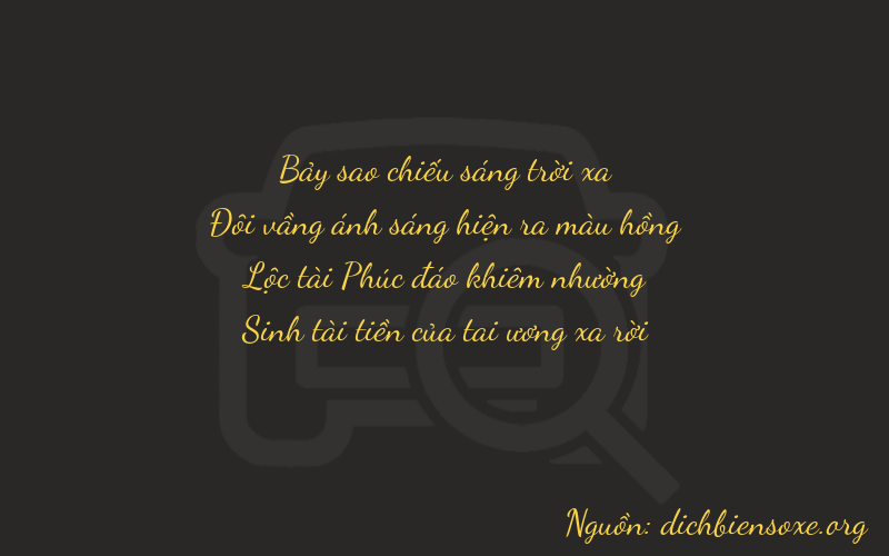 Thơ dịch biển số xe 7265
