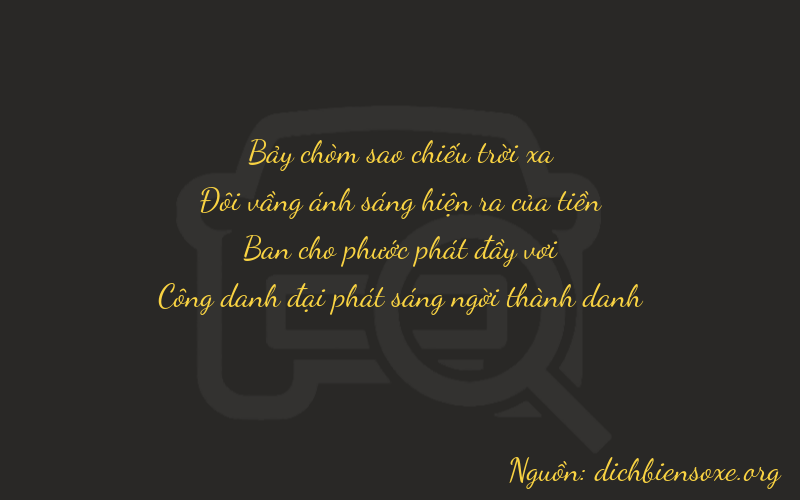 Thơ dịch biển số xe 7281