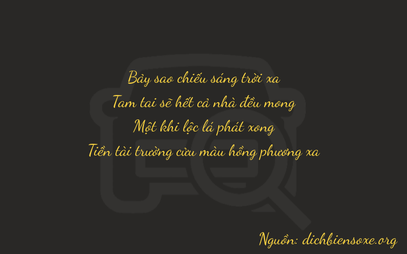 Thơ dịch biển số xe 7319